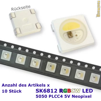 sk6812-adressierbare-5050-plcc4-rgbw-rgbcw-led-5v-weiss-neopixel-10-stueck