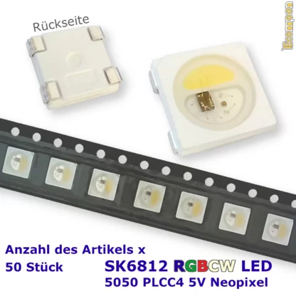 sk6812-adressierbare-5050-plcc4-rgbw-rgbcw-led-5v-weiss-neopixel-50-stueck