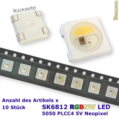 sk6812-adressierbare-5050-plcc4-rgbw-rgbnw-led-5v-weiss-neopixel-10-stueck