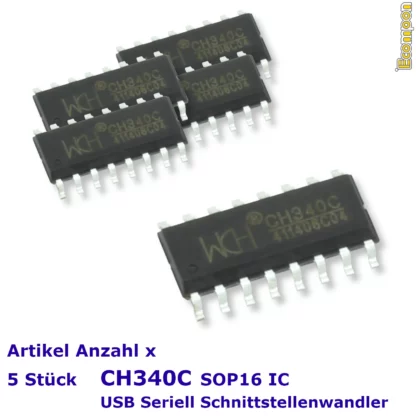 wch-ch340c-usb-seriell-ic-ttl-schnittstellenwandler-5-stueck