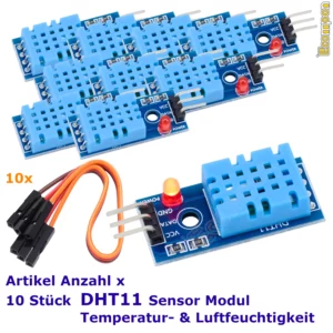 DHT11 Temperatur Luftfeuchte Sensor Modul 10 Stück