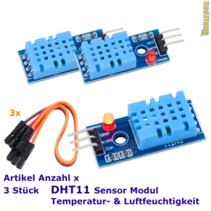 DHT11 Temperatur Luftfeuchte Sensor Modul 3 Stück